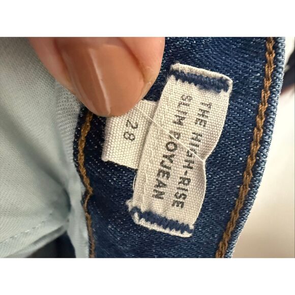Madewell The High Rise Slim Boyjean Jeans Size 28 G7199 Classic Medium Wash Vint - Picture 4 of 5